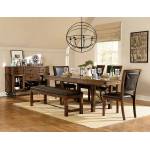 Homelegance Urbana Trestle Dining Set 5PC- Burnished Brown 5179-90*5S2