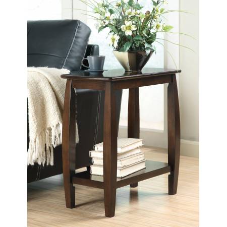 Accent Tables Contemporary Bowed Leg Chairside Table