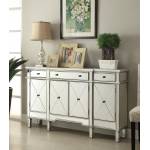 Accent Racks Mirror Panel Wine Cabinet with Removable Wine Rack