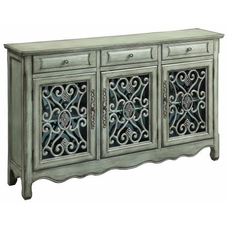 Accent Cabinets Traditional Accent Cabinet in Antique Green Finish