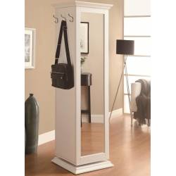 Accent Cabinets White Swivel Storage Cabinet with Cork Board