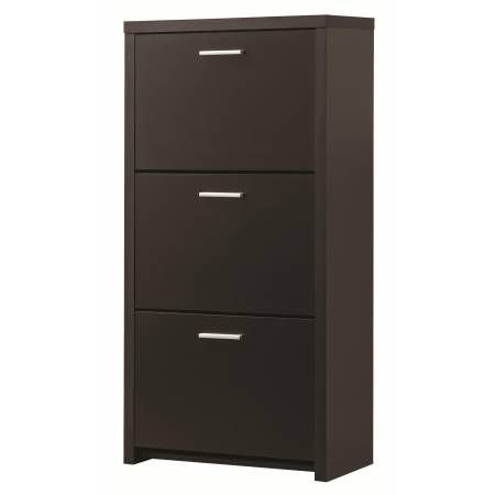 Accent Cabinets Tall 3-Drawer Shoe Cabinet
