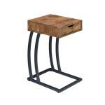 Accent Tables Chairside Table with Storage Drawer and Outlet