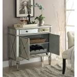 Accent Racks Mirror Panel Wine Cabinet with Removable Wine Rack