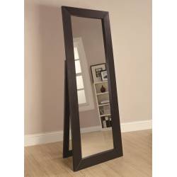Accent Mirrors Black Finish Floor Mirror