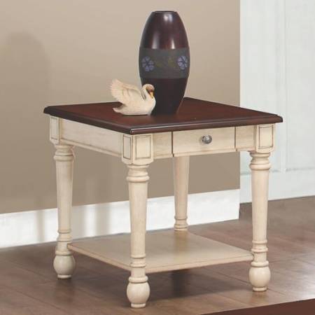 70441 Two-Toned Transitional End Table