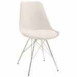 Dining Chairs and Bar Stools Contemporary Dining Chair with Chrome Legs