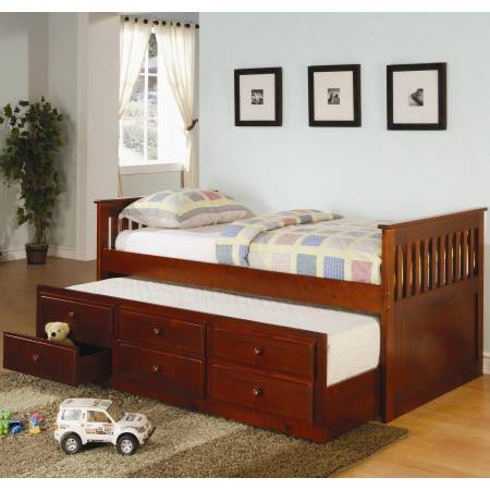 La Salle Twin Captain's Bed with Trundle and Storage Drawers