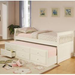 La Salle Twin Captain's Bed with Trundle and Storage Drawers