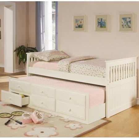 La Salle Twin Captain's Bed with Trundle and Storage Drawers