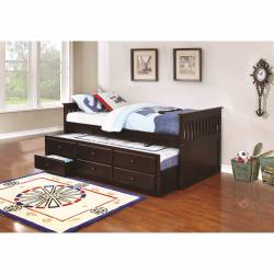 La Salle 300100 Twin Captain's Bed with Trundle and Storage Drawers