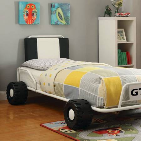 POWER RACER TWIN BED - White