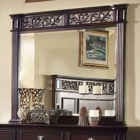 SYRACUSE MIRROR - Dark Walnut Finish