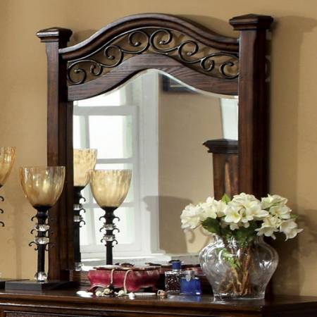 SYCAMORE MIRROR - Antique Dark Oak Finish