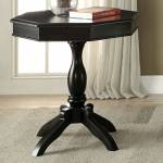 ILIANA ROUND ACCENT TABLE, ANTIQUE BLACK 