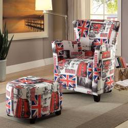 LEICESTER CHAIR W/ OTTOMAN
