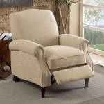 PAULETTE PUSH BACK CHAIR Beige Finish