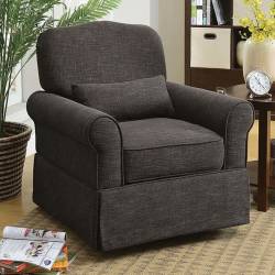 LESLY SWIVEL GLIDER/ROCKER CHAIR Dark Gray Finish
