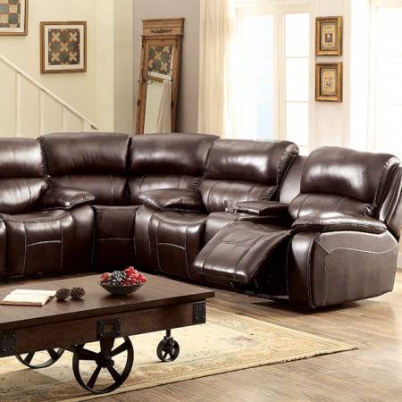 RUTH SECTIONAL Brown Finish