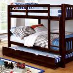 CAMERON FULL/FULL BUNK BED, DARK WALNUT  