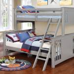 SPRING CREEK TWIN XL/QUEEN BUNK BED, GRAY  