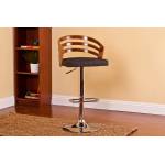 ACBS23 KHAKI MODERN BLACK UPHOLSTERED ADJUSTABLE BARSTOOL