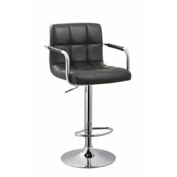 ADJUSTABLE BLACK ADJUSTABLE SWIVEL BARSTOOL BY AC PACIFIC