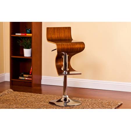 ACBS12 ADJUSTABLE WALNUT SWIVEL BARSTOOL