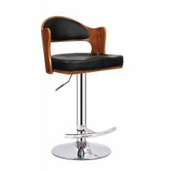ACBS03 BLACK WALNUT ADJUSTABLE SWIVEL BARSTOOL