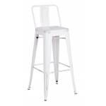 ACBS02 30 INCH WHITE STEEL STOOL SET OF 2