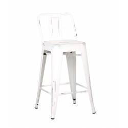 ACBS02 24 INCH WHITE STEEL STOOL SET OF 2