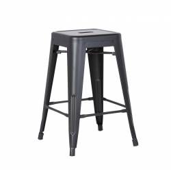 ACBS01 24 INCH BLACK STEEL STOOL SET OF 2