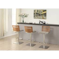DANIKA ADJUSTABLE HEIGHT SWIVEL BAR STOOL WITH CUSHION