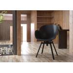 SPENCER BLACK SWIVEL ACCENT CHAIRS SET OF 2