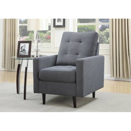 DONALD POLYESTER SLATE BLUE ACCENT CHAIR
