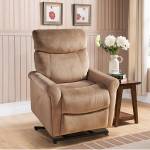 KYLER LEATHER GEL QUIMPER CAMEL CHAIR