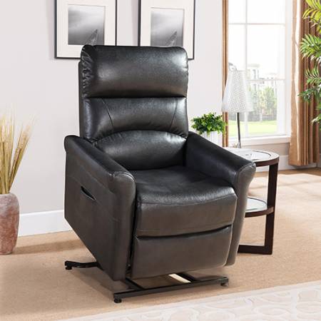 COLBY LEATHER GEL JORDAN CHARCOAL CHAIR