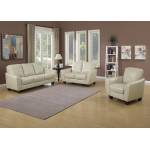 SAWYER EGGSHELL LEATHER GEL LOVESEAT