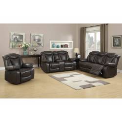 OTTO BROWN GLIDER RECLINING LOVESEAT WITH CONSOLE