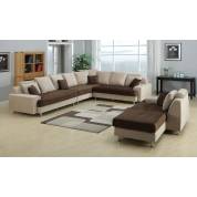 J2020 3 PIECES TWO TONE LIVING ROOM SET SECTIONAL SOFA SET