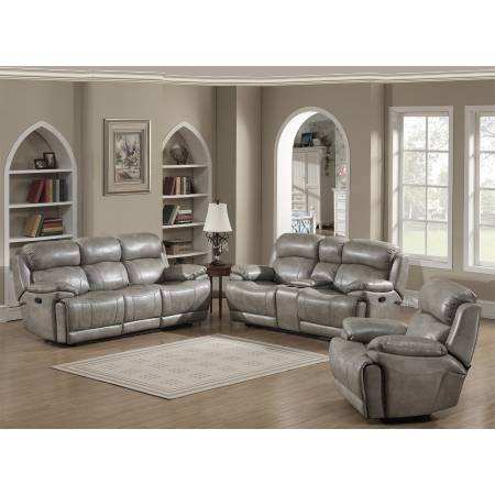 ESTELLA STUCCO RECLINING LOVESEAT WITH CONSOLE