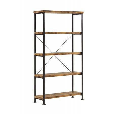 Barritt Wood and Metal Open Bookcase