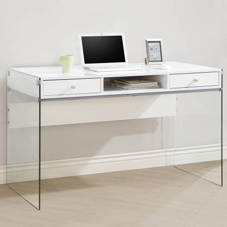 Desks Modern Computer Desk with Glass Sides