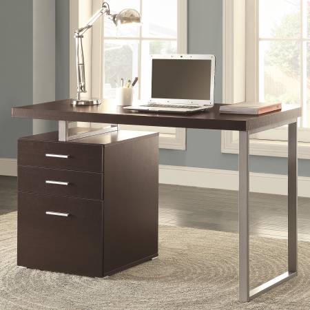 Desks Writing Desk with File Drawer and Reversible Set-Up