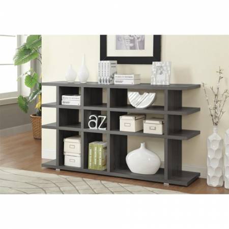 Bookcases Contemporary Weathered Grey Bookcase/Console