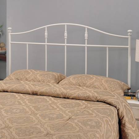 Iron Beds and Headboards Full/Queen Cottage White Metal Headboard