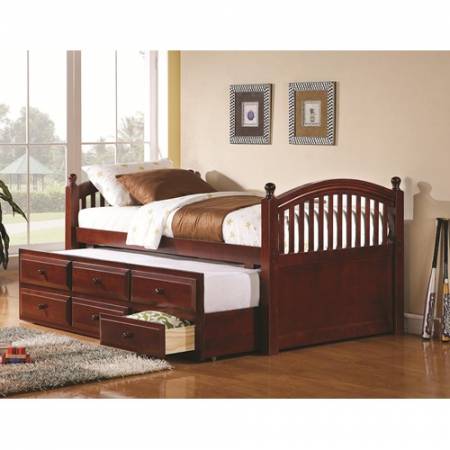 Daybeds by Coaster Captain's Daybed with Trundle and Storage Drawers