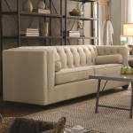 Cairns Stationary Sofa with Tufted Back and Lumbar Pillows