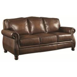 Montbrook Traditional Sofa with Rolled Arms and Nail head Trim