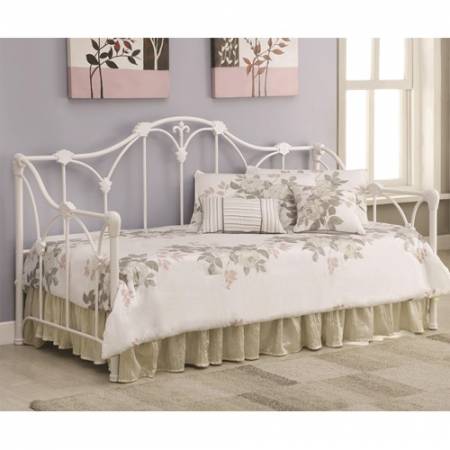 Daybeds by Coaster Daybed with Floral White Frame